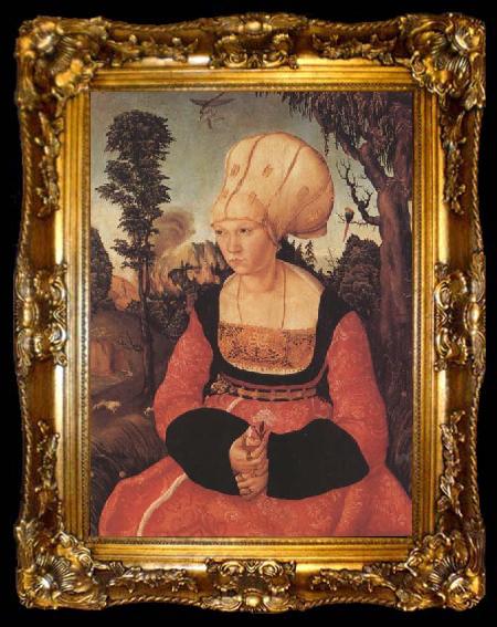 framed  Lucas Cranach the Elder Anna Putsch,First Wife of Dr.johannes (mk45), ta009-2